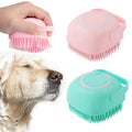Soft Silicone Pet Bath Brush – Built-In Shampoo Dispenser & Massage Scrubber