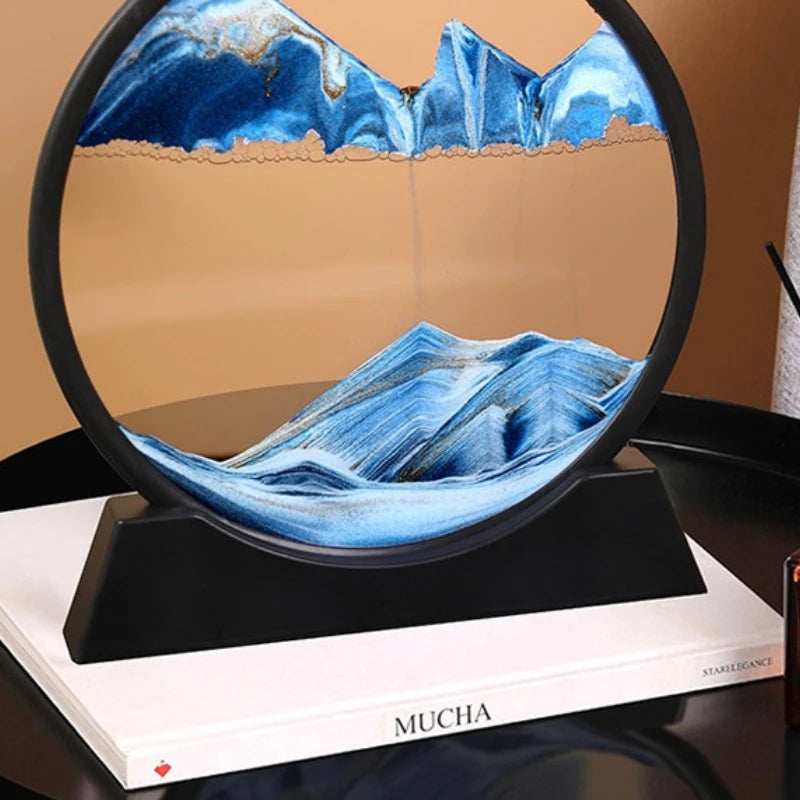 Luxury Nordic Moving Sand Frame – Relaxing Desktop & Living Room Accent