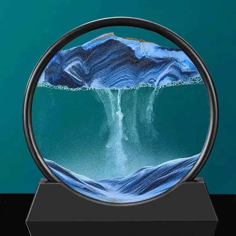 Luxury Nordic Moving Sand Frame – Relaxing Desktop & Living Room Accent
