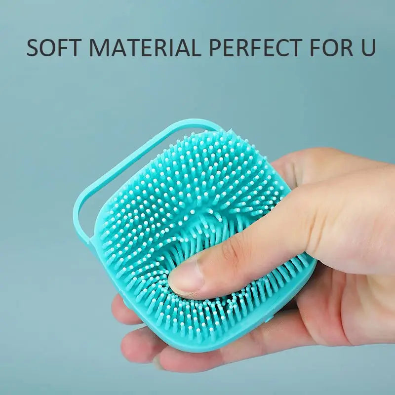 Soft Silicone Pet Bath Brush – Built-In Shampoo Dispenser & Massage Scrubber