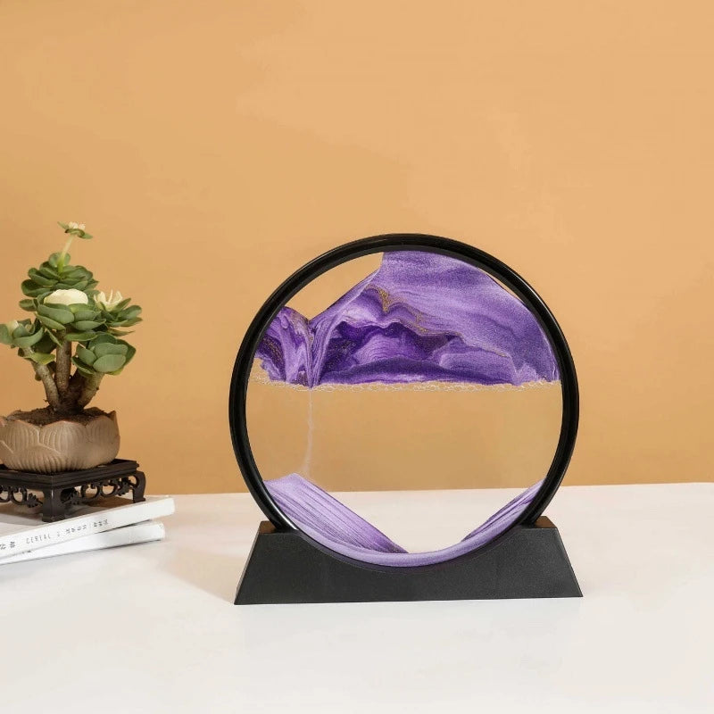 Luxury Nordic Moving Sand Frame – Relaxing Desktop & Living Room Accent