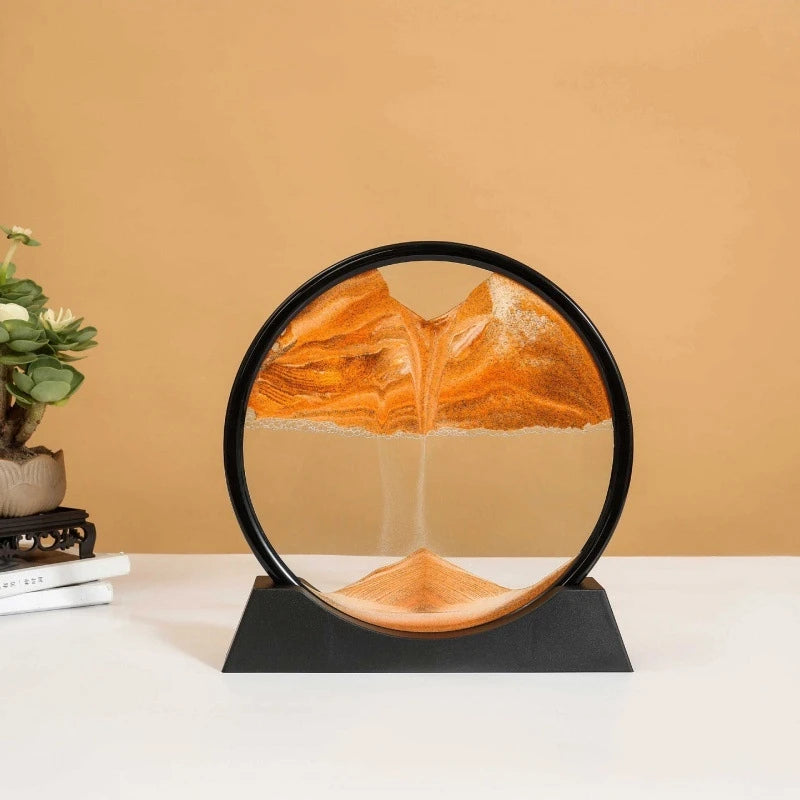 Luxury Nordic Moving Sand Frame – Relaxing Desktop & Living Room Accent