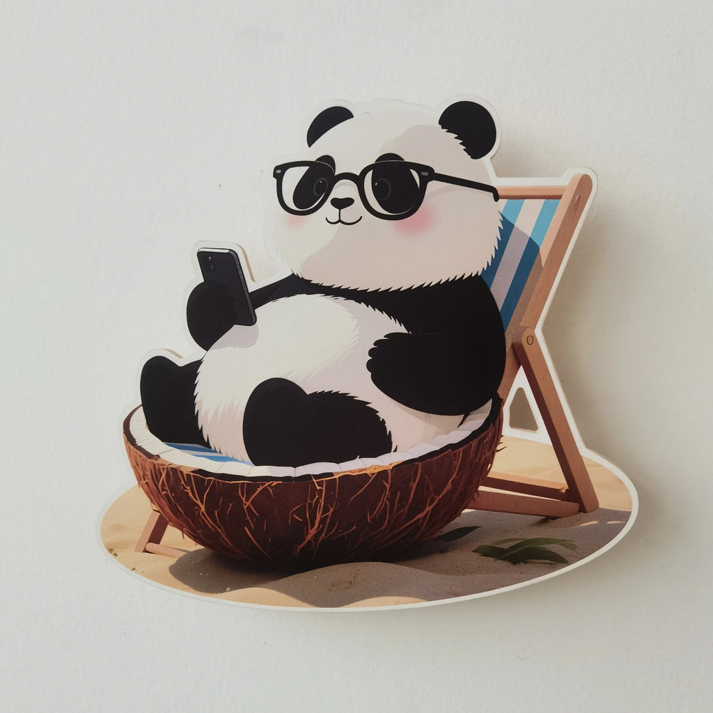 Wooden Panda LED Wall Lamp – Touch Activated Dimmable Night Light for Children’s Room